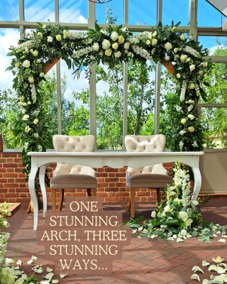 One Stunning Arch, Three Magical Moments: How To Maximise Your Wedding Flowers.
